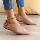 Womens Chic Loafers - Flat Slip-Ons with Soft Pointed Toe, Flexible & Comfortable for All-Day Wear - Trendy Style for Work & Leisure