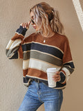 NEW LUNE Striped Pattern Oversized Sweater