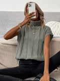 NEW Frenchy Women's Turtle Neck Solid Color Sweater Vest