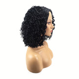 Cinhent 14"/ 35CM Popular Lovely Women Rose Hair Net Full Wig Bob Wave Black Natural Beautiful Looking Wigs, Comfortable, European Style