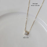 1pc Gorgeous Four-Claw Zirconia Necklace For Girl Daily Accessories For Birthday Party Anniversary Gift Jewelry