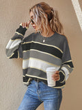 NEW LUNE Striped Pattern Oversized Sweater