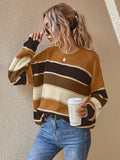 NEW LUNE Striped Pattern Oversized Sweater