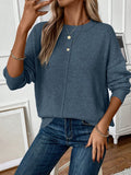 NEW Frenchy Ladies' Solid Color Drop Shoulder Casual Sweater