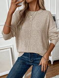 NEW Frenchy Ladies' Solid Color Drop Shoulder Casual Sweater