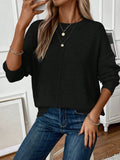 NEW Frenchy Ladies' Solid Color Drop Shoulder Casual Sweater