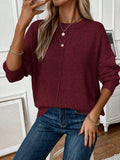 NEW Frenchy Ladies' Solid Color Drop Shoulder Casual Sweater