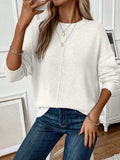 NEW Frenchy Ladies' Solid Color Drop Shoulder Casual Sweater