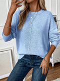 NEW Frenchy Ladies' Solid Color Drop Shoulder Casual Sweater