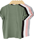 5 Packs of Soft & Breathable Solid T-shirts - Classic Crew Neck, Relaxed Fit Casual Top with Breathable Short Sleeves for Ultimate Comfort - Perfect for Warm Weather, Outdoor Activities, and Seasonal Transitions, Designed Specifically for Women, Ideal for