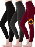 3 pack Fleece Lined Leggings Womens Fashion High Waist Tummy Control Leggings for Women Winter Warm