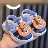 Casual Cute Cartoon Sandals For Baby Boys Girls, Breathable Lightweight Walking Shoes For Indoor Outdoor Beach