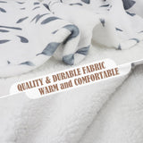 Cozy Snowy Owl Hooded Blanket Cloak with Gloves - Super Soft Flannel Wearable Throw for Adults, Perfect Gift for Men & Women