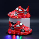 Vibrant Low-Top Sneakers for Boys - Shock-Absorbing, Non-Slip, Light-Up Casual Shoes for All Seasons - Fun, Breathable, and Comfortable Sneakers