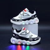 Vibrant Low-Top Sneakers for Boys - Shock-Absorbing, Non-Slip, Light-Up Casual Shoes for All Seasons - Fun, Breathable, and Comfortable Sneakers