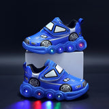 Vibrant Low-Top Sneakers for Boys - Shock-Absorbing, Non-Slip, Light-Up Casual Shoes for All Seasons - Fun, Breathable, and Comfortable Sneakers