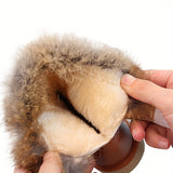 Toddler Girls Cartoon Pattern Snow Boots with Faux Fur - Hook and Loop Closure, PU Upper, Rubber Sole, No Insole, Unlined - Under 14 Outdoor Winter Footwear