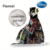 Disney Nightmare Before Christmas Cozy Hoodie Blanket - Oversized Soft Flannel Wearable Shawl for Men & Women, Perfect for Lounging & Office Use