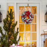 1Set Christmas Decor for Front Door, 1pc 17.7In Christmas Wreath, 2pcs Christmas Swag Wreaths, 1pc 3.9ft Christmas Vine and 2pcs 4.9ft Christmas Vine, Christmas Decoration Holiday Farmhouse Door Wreath Xmas Wreath for Windows Indoor