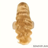 Honey Blonde Lace Front Wig Human Hair 27# Colored Human Hair Lace Front Wigs 13x6 Body Wave Glueless Lace Front Wigs Human Hair 180% Density 22 26 28 30 32Inch