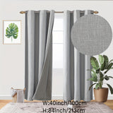 1 Panel Linen Textured Blackout Curtain - Panels for Bedroom and Living Room with Thermal Lining, Polyester Fabric, Grommet Top, and Home Decor Style