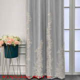 1pc Double Layer Embroidery Curtain With Lace Grommet Top Semi-Blackout Cloth Window Drapes Curtains For Bedroom Living Room Sliding Door Home Decor