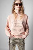 zadig et voltaire 23ss Designer Sweatshirt Fashion New Classic Letter Embroidery Pink Cotton Women Embroidered Pullover Jumper Sweater