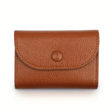 Minimalist Flap Coin Purse, Fashion PU Leather Mini Wallet, Snap Button Credit Card Holder Bag Trendy Unisex Bag for Daily Use