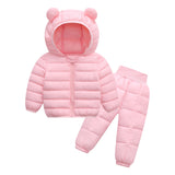 off-Season Children Suit Infants down Cotton Jacket Coat Boys and Girls Autumn and Winter Children Two-Piece Set Outer Wear Winter