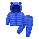 off-Season Children Suit Infants down Cotton Jacket Coat Boys and Girls Autumn and Winter Children Two-Piece Set Outer Wear Winter