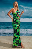 goosudu Uama One Shoulder Printed Maxi Dress