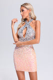 goosudu Donia Gradient Sequin Mini Dress