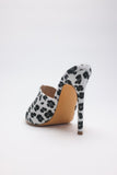 goosudu Leopard suede pointed toe high heel slippers