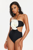 goosudu Kiwis Flower Halter Swimsuit