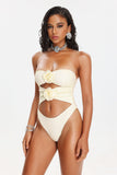 goosudu Pana Flower Cut Out Swimsuit