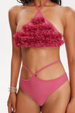 goosudu Euran Flower Halter Bikini Set