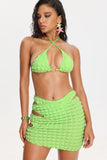 goosudu Teray Halter Bikini Three Pieces Set