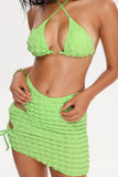 goosudu Teray Halter Bikini Three Pieces Set