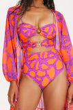 goosudu Lyla Pink Print Swimwear Set