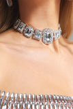 goosudu Liara Square Rhinestone Chocker