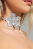 goosudu Rey Flower Diamante Chocker