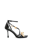 goosudu Ridia Metal Flower Stiletto Sandals