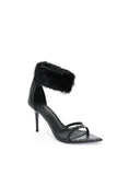 goosudu Myka Furry Zipper Stiletto Sandals