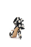 goosudu Grasa Flower Print Strappy Stiletto Sandals