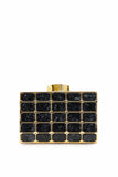 goosudu Taye Stone Pattern Acrylic Metal Clutch