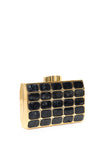 goosudu Taye Stone Pattern Acrylic Metal Clutch