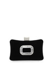 goosudu Verde Diamante Velvet Clutch