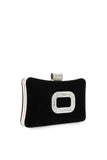 goosudu Verde Diamante Velvet Clutch