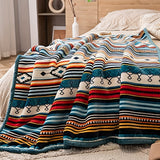 50'' X 60'' Bohemian Soft Plush Sherpa Throw Blanket - Luxurious Microfiber, Super Cozy, Lightweight, Stripe Pattern, Family-Friendly, Perfect for Bed, Couch, Sofa, Office, Camping - Ideal Birthday Gift