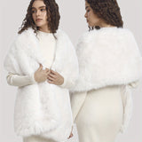 Luxurious Faux Fur Shawl - Luxurious Widening Design, Exquisitely Elegant Style, Rich Solid Color, Exceptionally Warm and Cozy, Thick and Plush Texture - Versatile Scarf for Formal Banquet and Wedding Occasions, Ideal for Outdoor Party and Social Events,